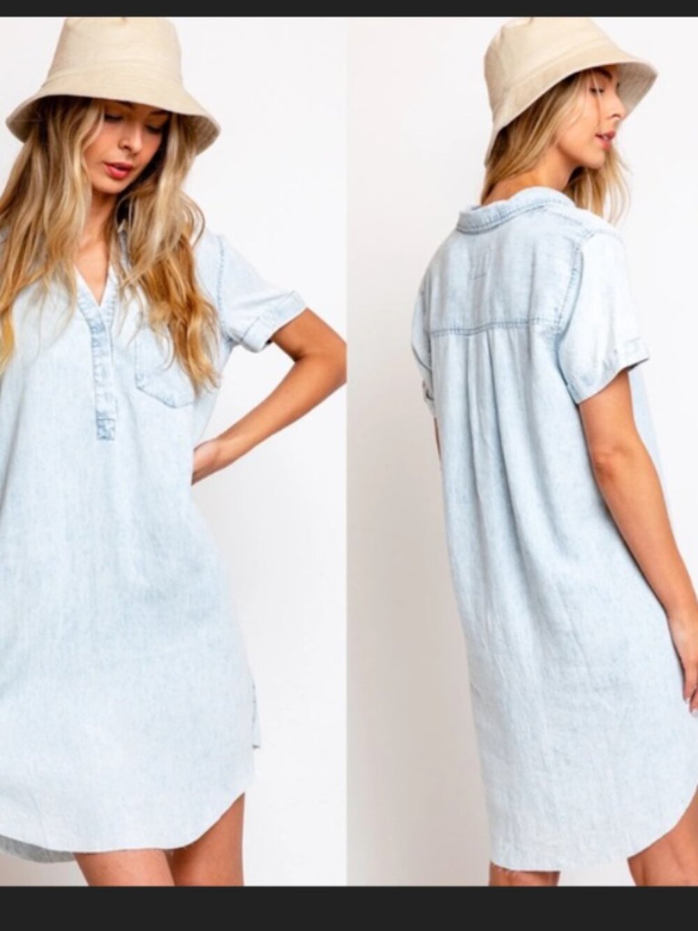 Rails Valerie Dress in Light Acid Wash X Large - Picture 3 of 3